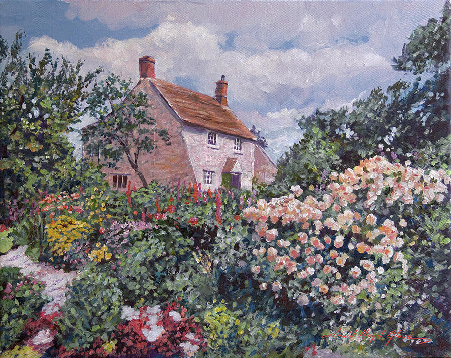 Garden At The Manor House Painting