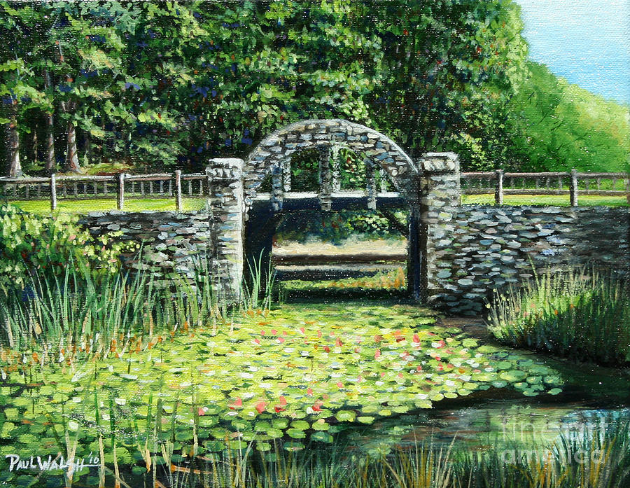Garden Bridge Painting