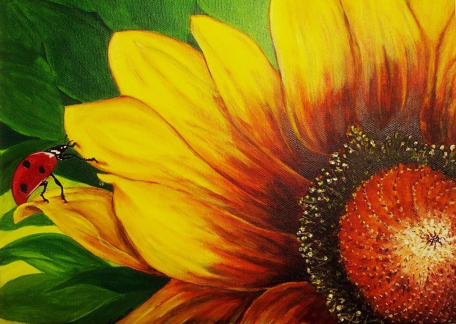 Sunflower Painting - Garden Buddy by Vivian Casey Fine Art