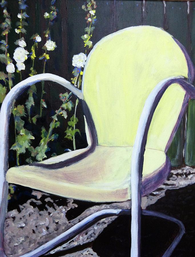 Garden Chair Painting by Debbie Phillips Conejo - Fine Art America