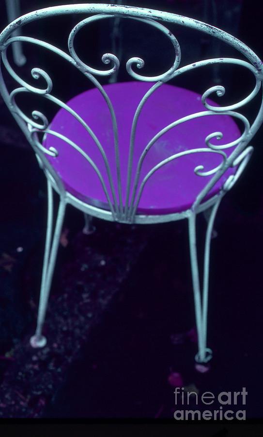 Color Photograph - Garden Chair Series-violet by Tamarra Tamarra Color Photograph - Garden Chair Series-violet by Tamarra Tamarra