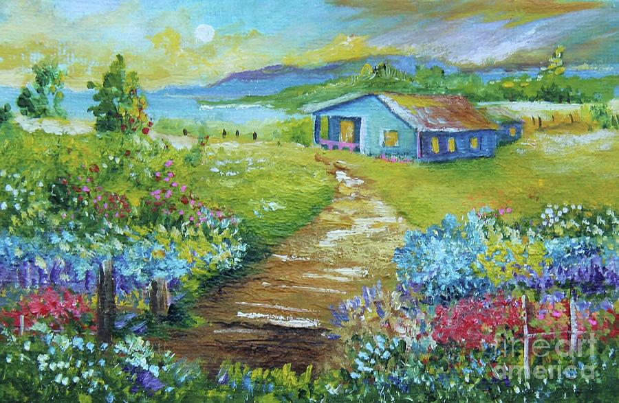 Garden Country House Painting by Alicia Maury