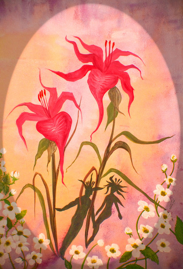 Garden Couple Painting by Adria Trail