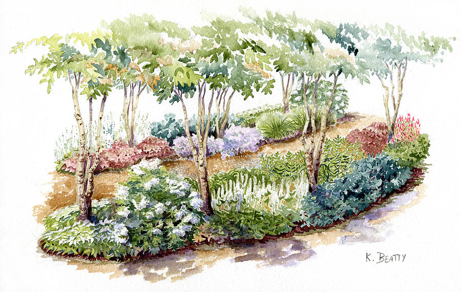 Garden, Dark Side Painting by Karla Beatty