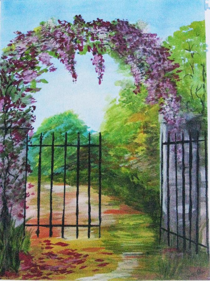 Garden Entrance Painting by Trilby Cole
