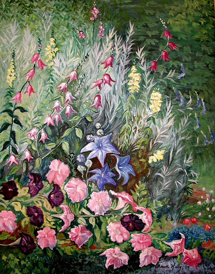Summer Painting - Garden Flowers by Fran Kelly