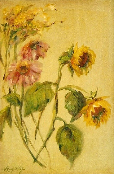 Garden Flowers Painting by Mary Wolf
