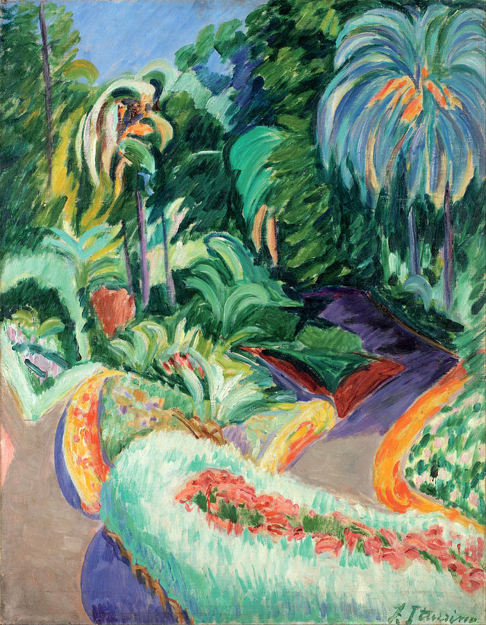Garden Painting by Francisco Iturrino