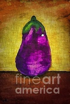 Garden Fresh Eggplant  Painting by MaryLee Parker