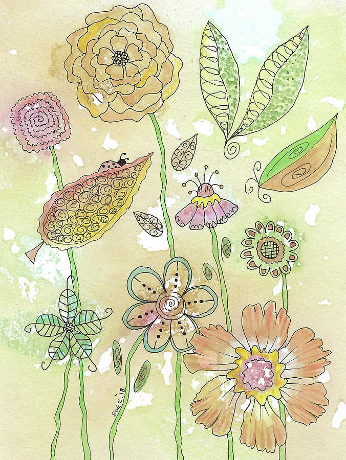 Garden Fun Painting by Susan Campbell