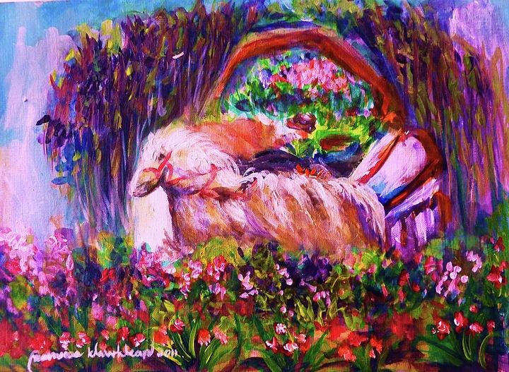 Garden Horse Painting by Wanvisa Klawklean