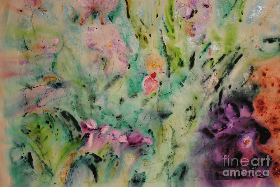 Garden in Abstract Painting by Lori Moon