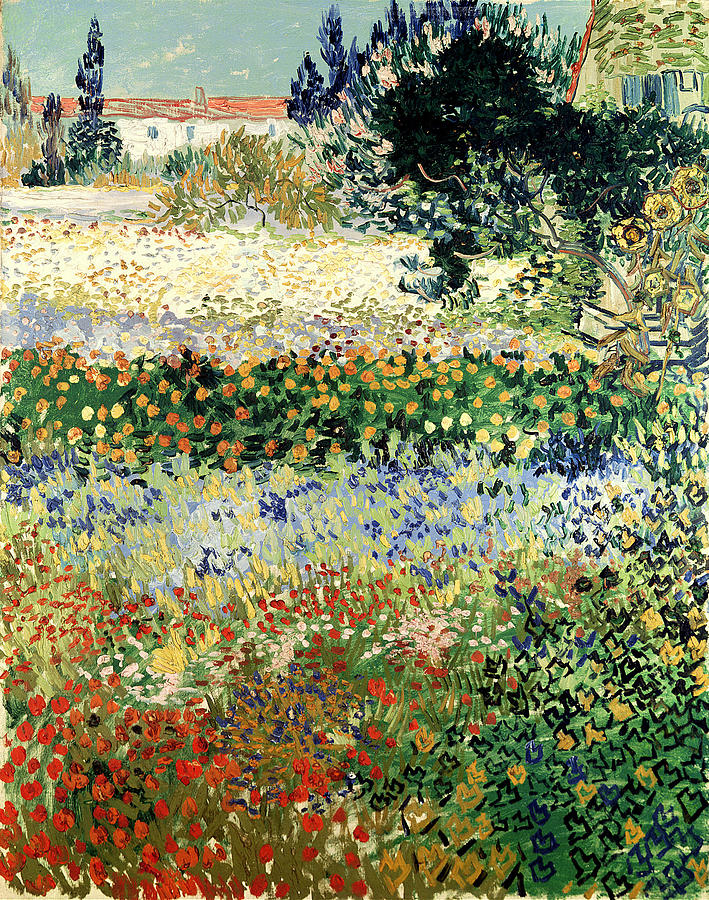 Vincent Van Gogh Painting - Garden In Bloom by Van Gogh Vincent Van Gogh Painting - Garden In Bloom by Van Gogh