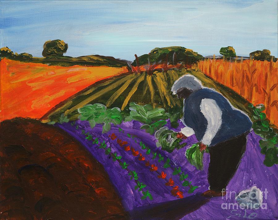 Garden In The Field Painting by Lidija Ivanek - SiLa