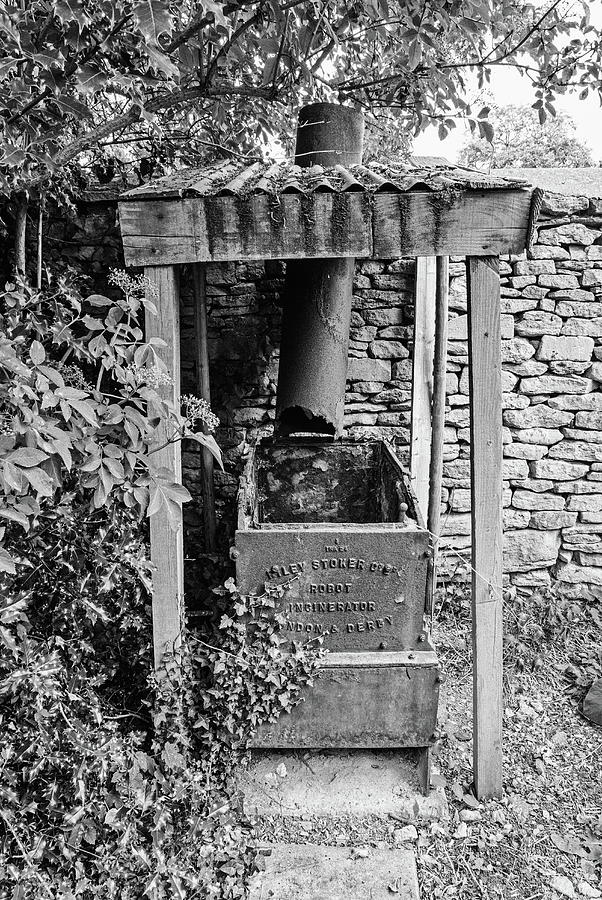 Garden Incinerator Monochrome Photograph by Jeff Townsend