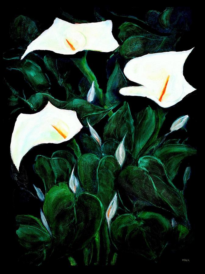 Garden Lilies Painting by VIVA Anderson
