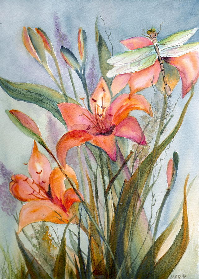 Lily Painting Watercolor