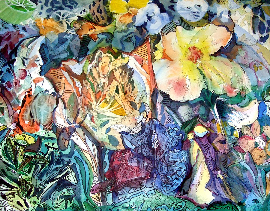 Garden of Delights Painting by Mindy Newman
