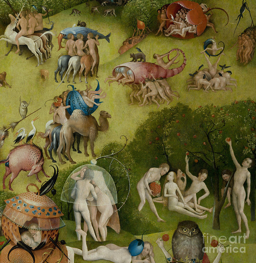 Hieronymus Bosch Painting - Garden of Earthly Delights   Detail by Hieronymus Bosch