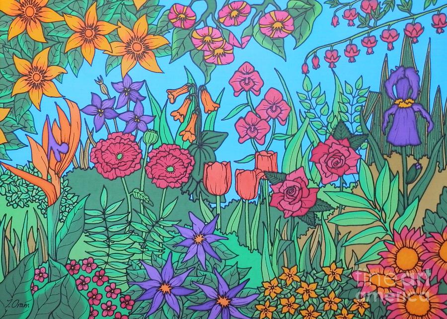 Flower Painting - Garden Of Eden by Joanne Oram 
