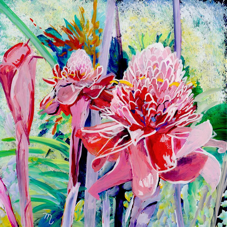 Tropical Garden Painting - Garden of Gingers by Marionette Taboniar