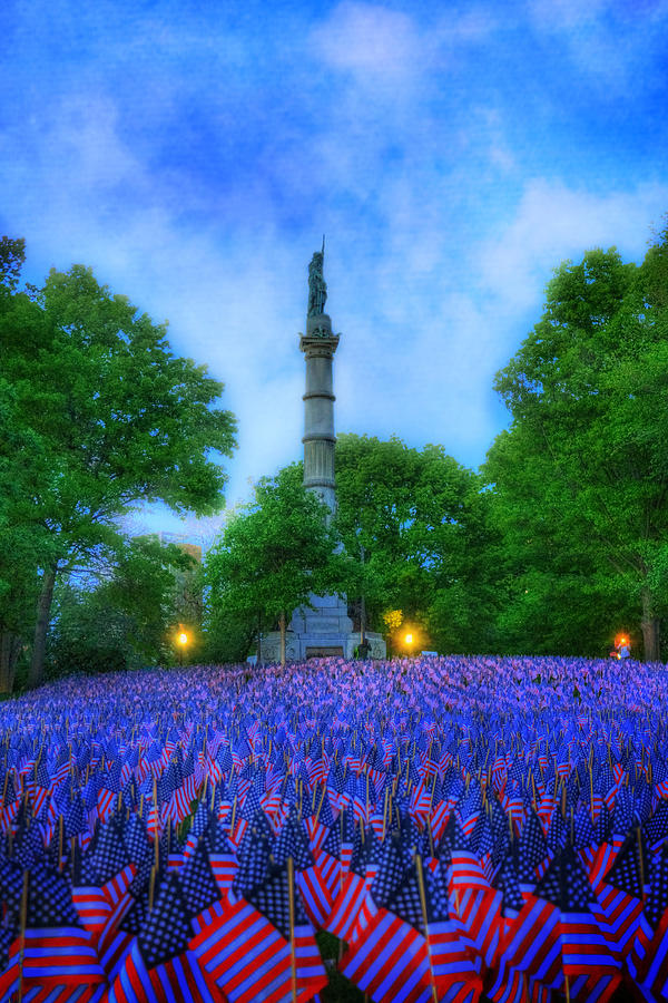 Garden of Heroes at the Soldiers and Sailors Monument - Boston Common Photograph by Joann Vitali