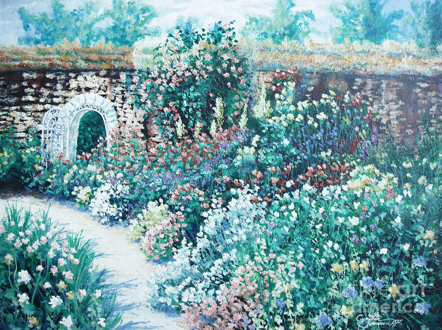 Flower Painting - Garden of Montecatini by Cynthia Sorensen