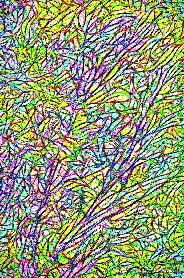Garden Of Purple Branches Digital Art by Joel Bruce Wallach