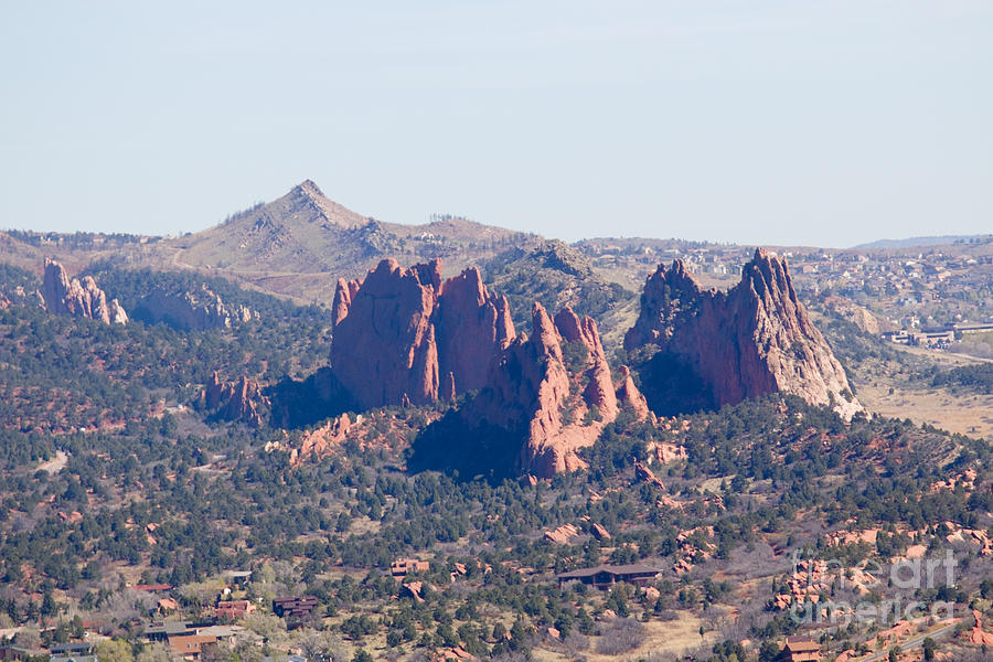 Garden of the Gods and Colorado Springs Photograph by Steven Krull