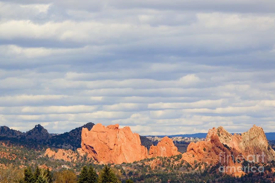 Garden of the Gods Clouds Colorado Springs Photograph by Steven Krull