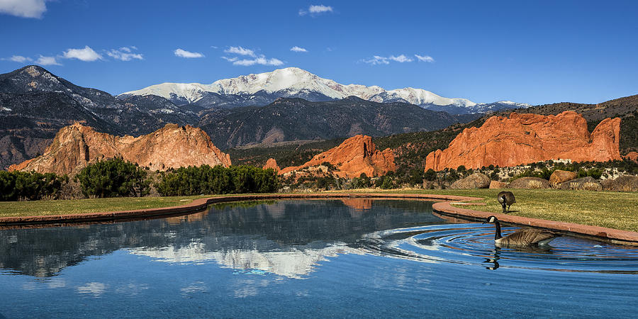 Garden of the Gods Gateway in Reflection Photograph by David Soldano
