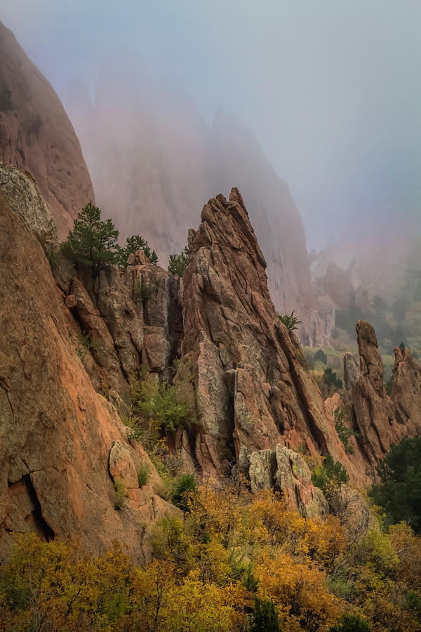 Garden of the Gods in Fog Photograph by Susan Bandy