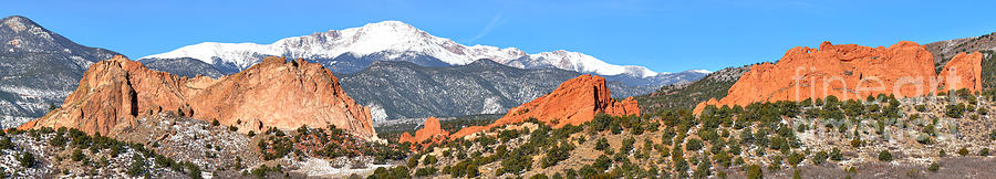Garden Of The Gods Red Rock Panorama Photograph by Adam Jewell