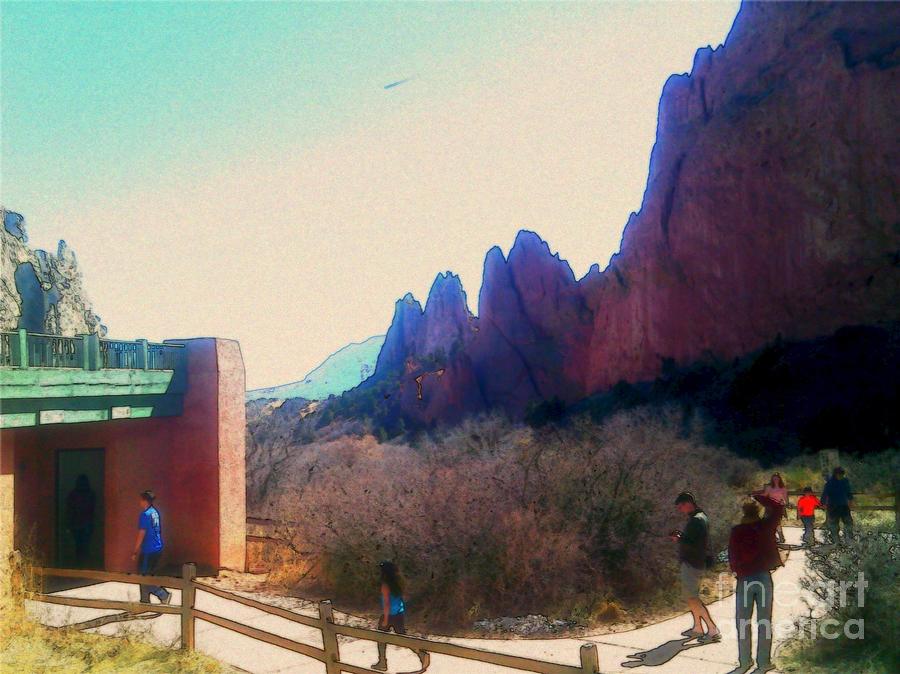 Garden of the Gods Rest Area in Fresco Photograph by Kelly Awad