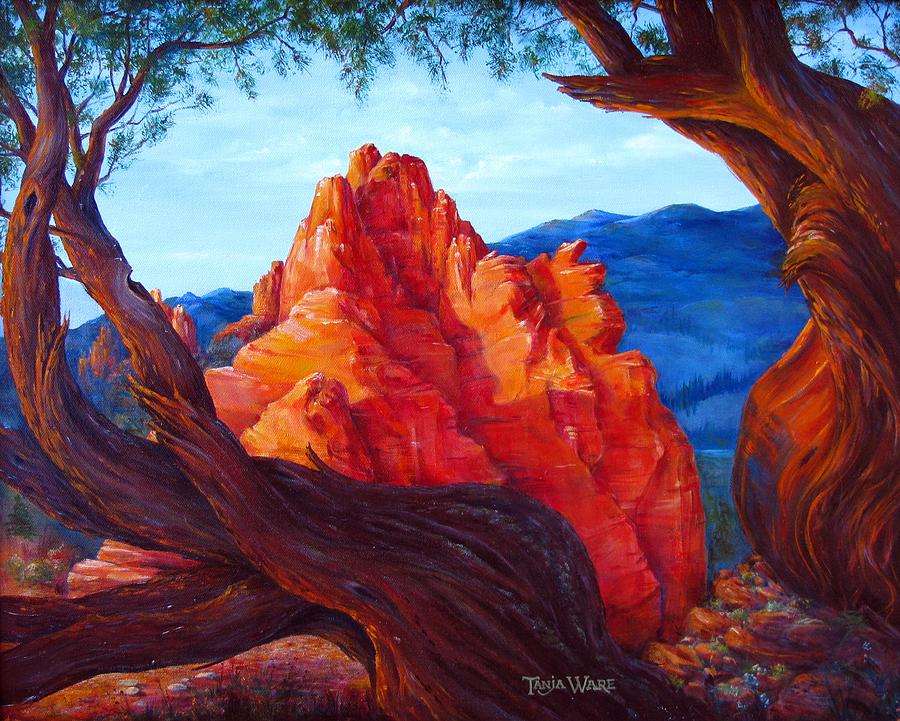 Tree Painting - Garden of the Gods by Tanja Ware