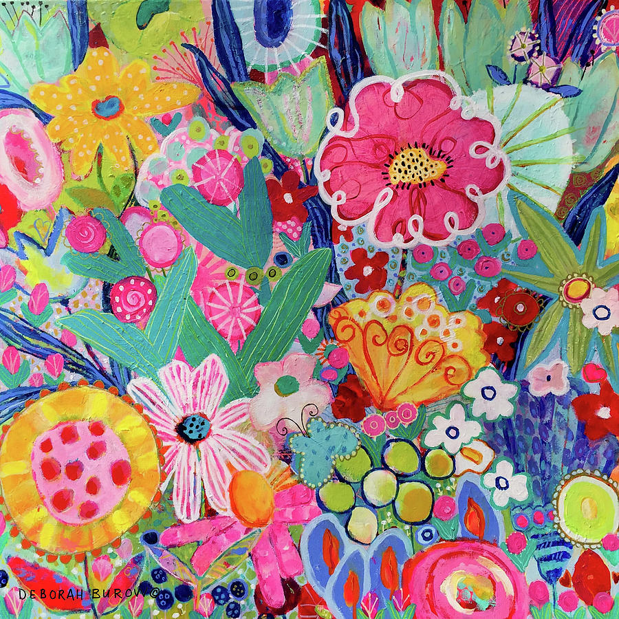 Flower Painting - Garden Olio by Deborah Burow