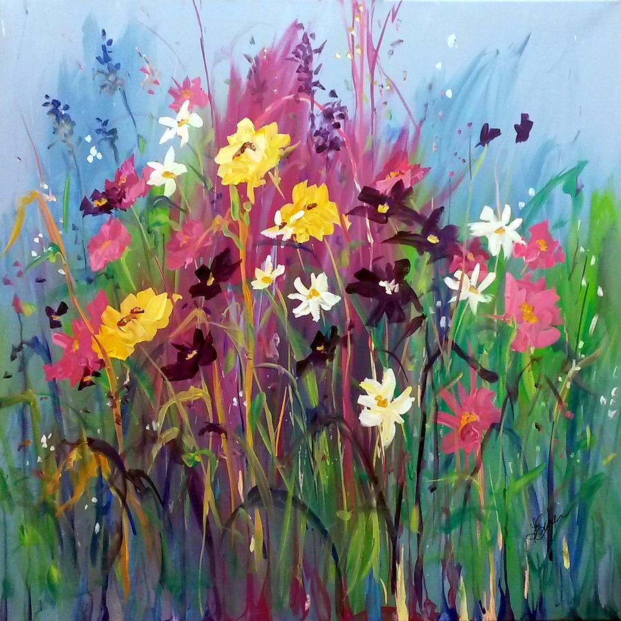 Flower Painting - Garden Party by Terri Einer
