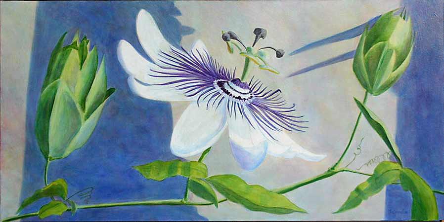 Passion Flower Painting - Garden Passion by Scott Gordon