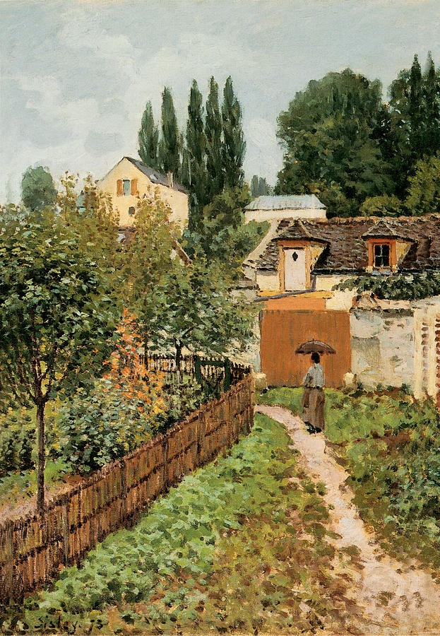 Garden Path in Louveciennes Photograph by Alfred Sisley