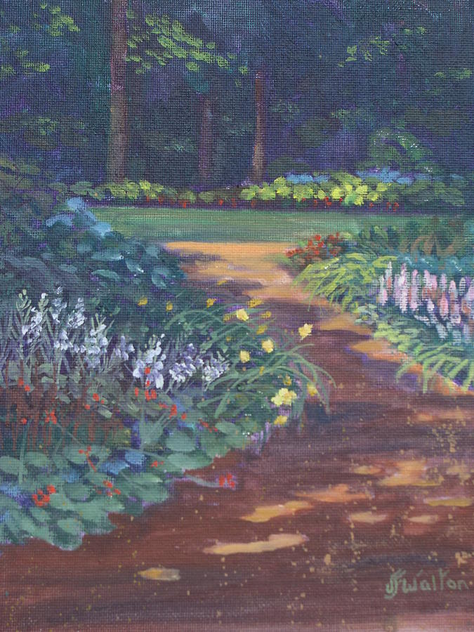 Garden path Painting by Judy Fischer Walton