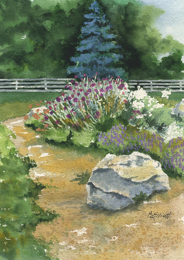 Garden Path Painting by Marsha Elliott