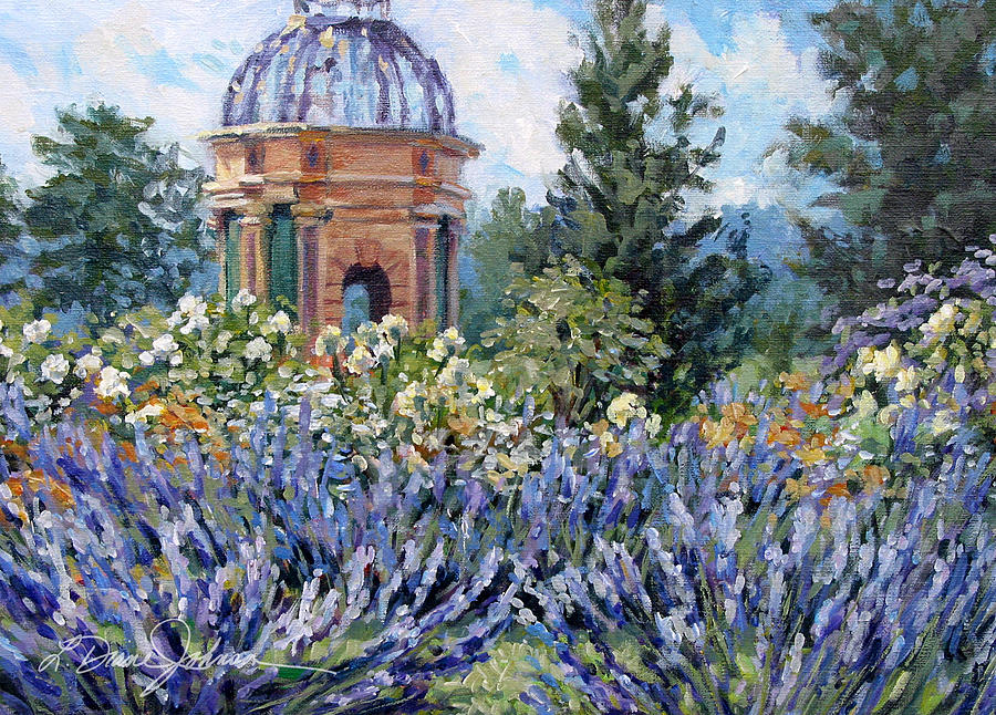 Garden Profusion - Lavender Painting by L Diane Johnson