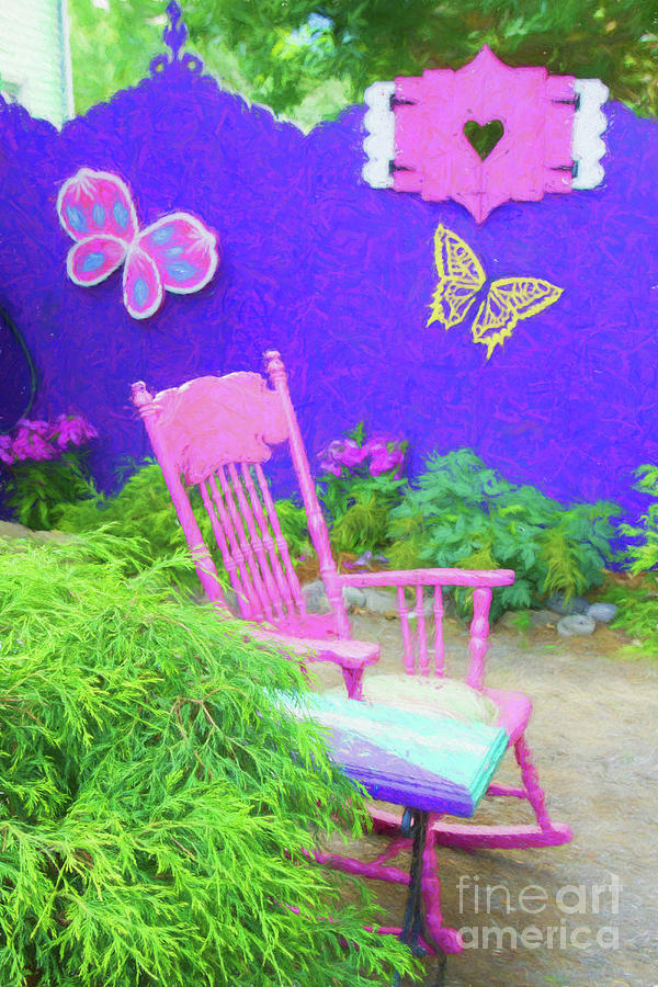 Garden Rocking Chair Photograph by Marilyn Cornwell