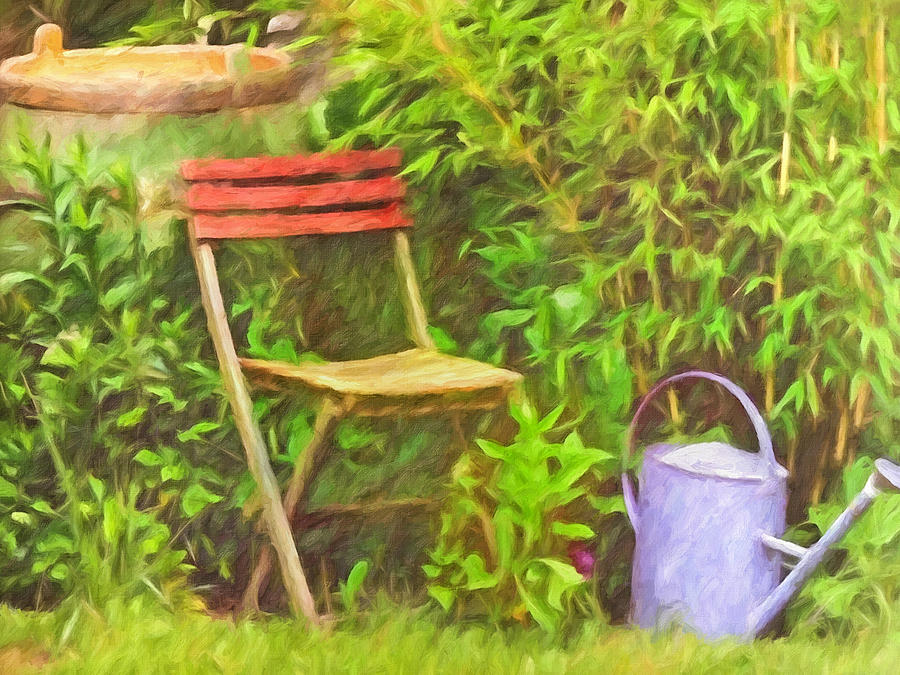 Garden Romance Painting by Lutz Baar