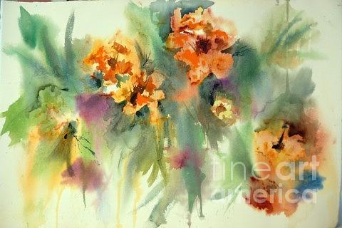 Garden Roses Painting by Janet Cruickshank