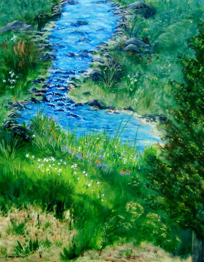 Garden Stream Painting by Jamie Frier