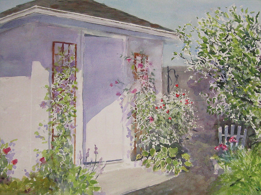 Garden Tool Shed Painting by Madeleine Arnett