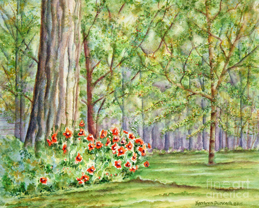 Garden Walk - Poppies Painting by Kathryn Duncan