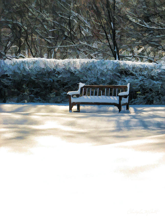 Winter Painting - Garden Winter Solitude by Christopher Arndt