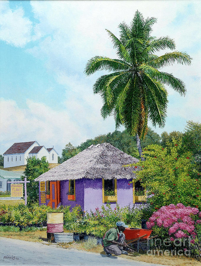 Gardener Hut Painting by Eddie Minnis